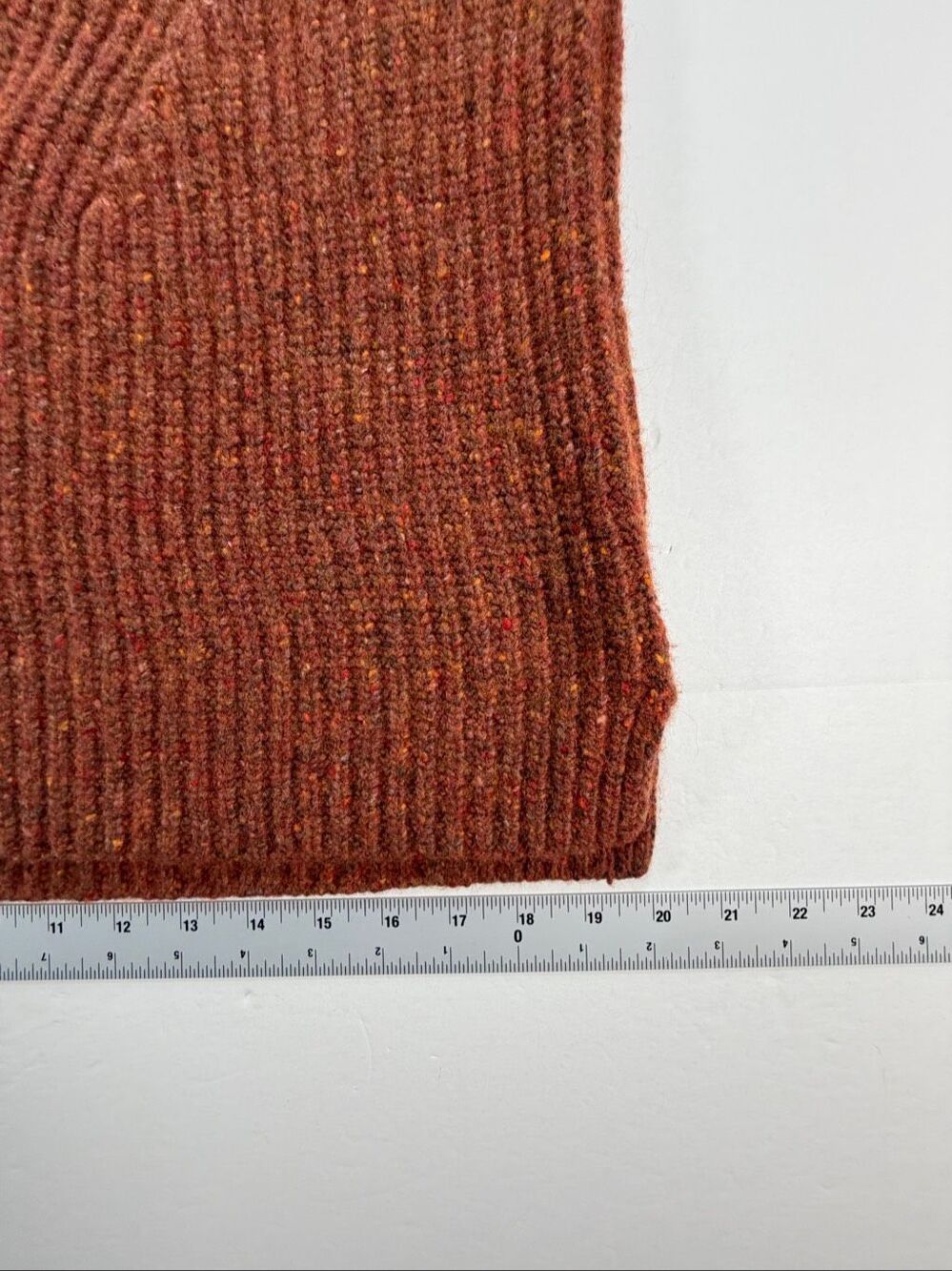 Krimson Klover Snowcat 1/4 Zip Sweater Size Medium Merino Alpaca Rust Stripe Ski - Picture 8 of 11